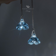 Limited Collection-Topaz Whale Tail Earring